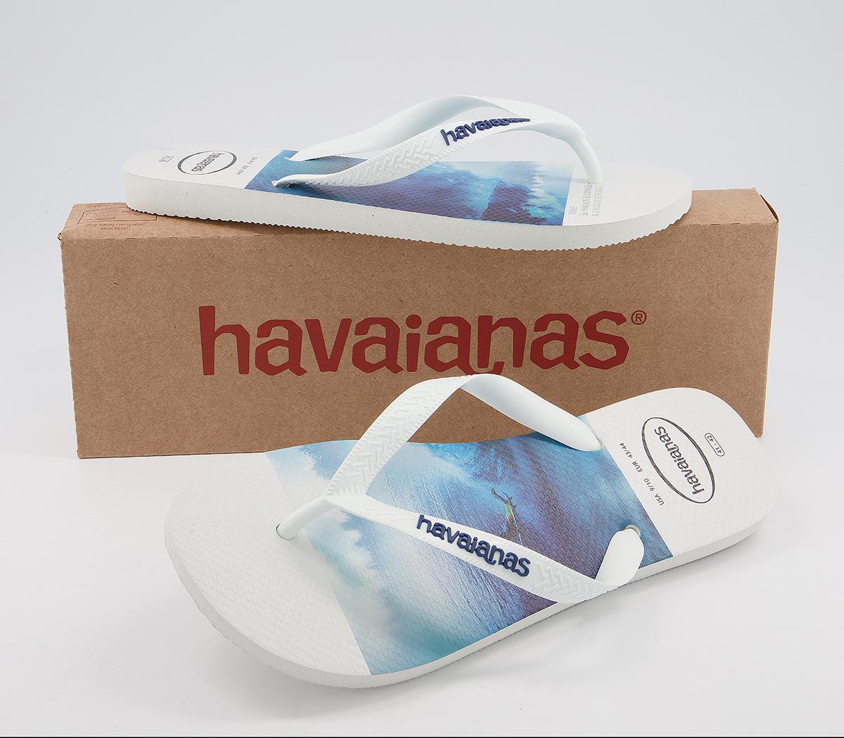 Havaianas Hype Flip Flops Havaianas Hype Flip Flops White Blue