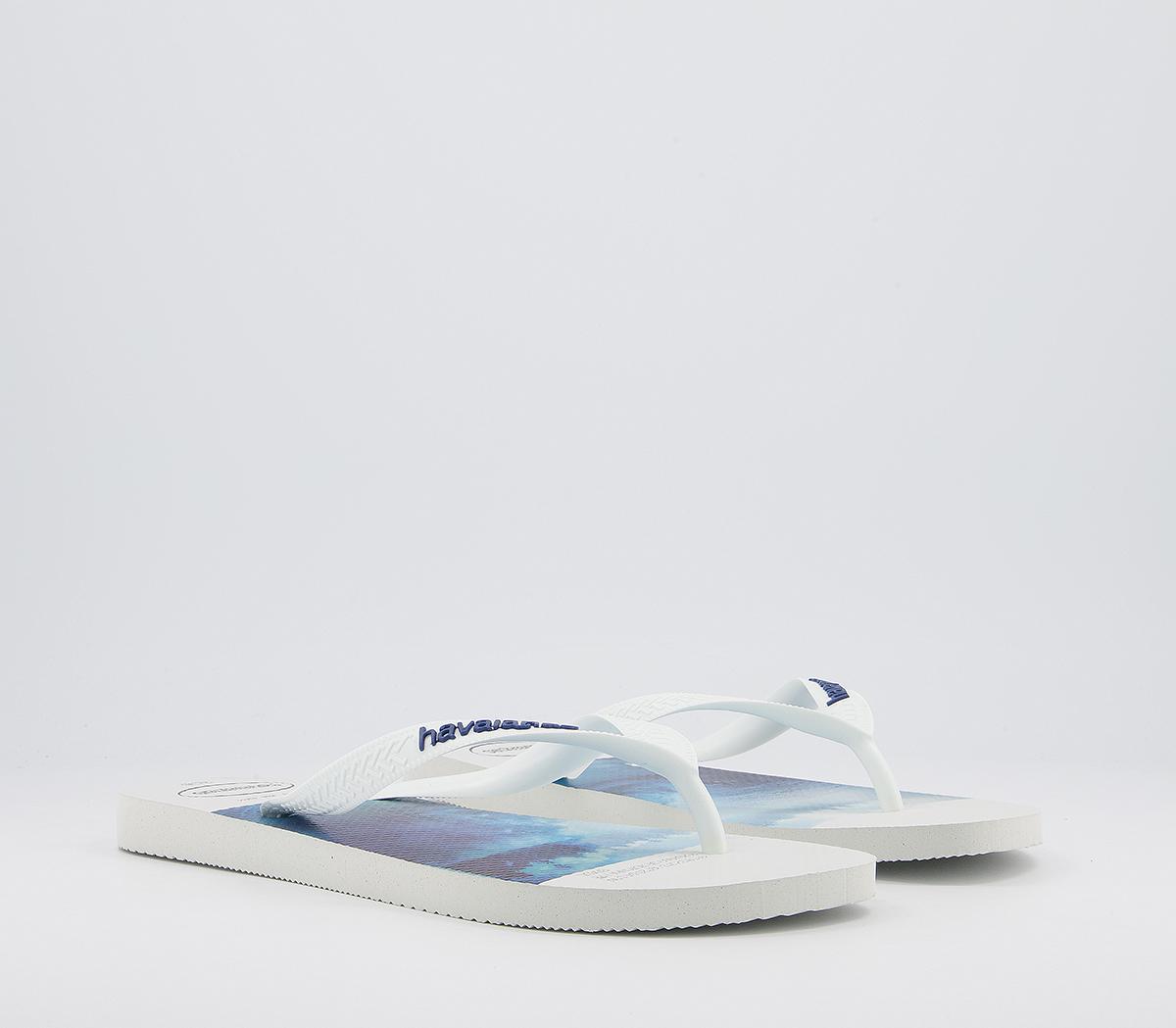 Havaianas Hype Flip Flops Havaianas Hype Flip Flops White Blue
