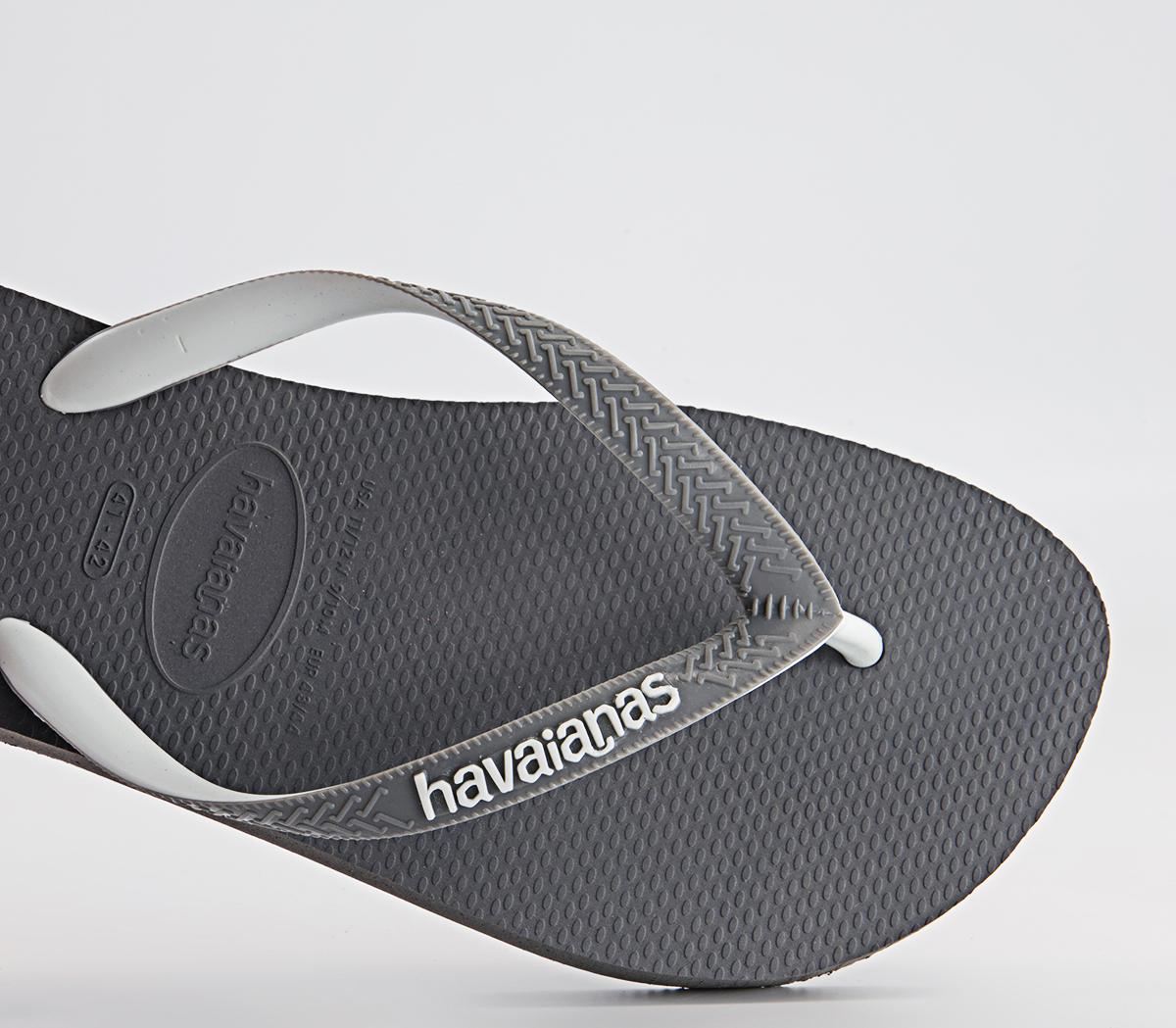 Havaianas Top Mix Flip Flops Steel Grey Mens Sandals