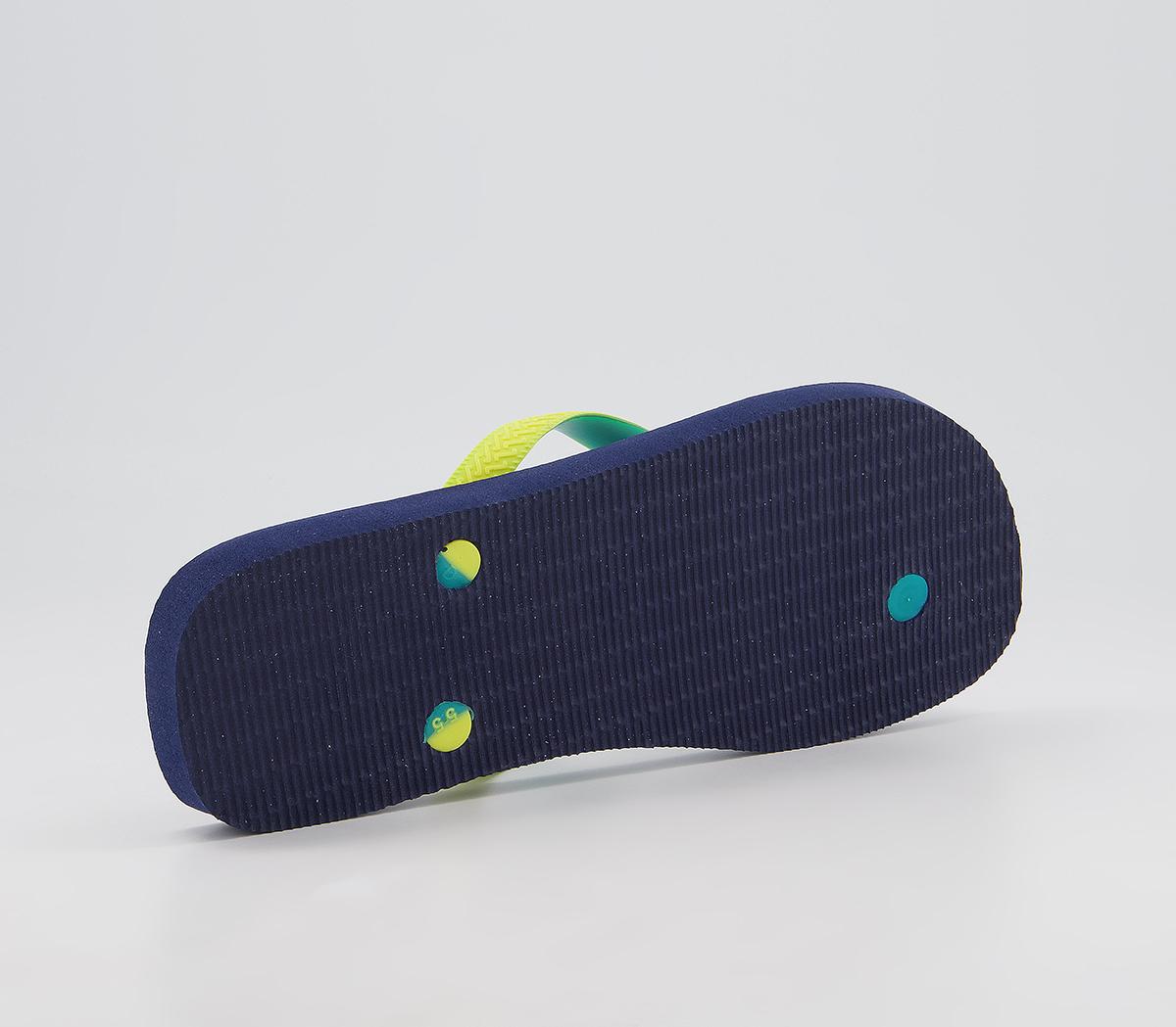 Havaianas Top Mix Flip Flops Havaianas Top Mix Flip Flops Navy Neon Yellow