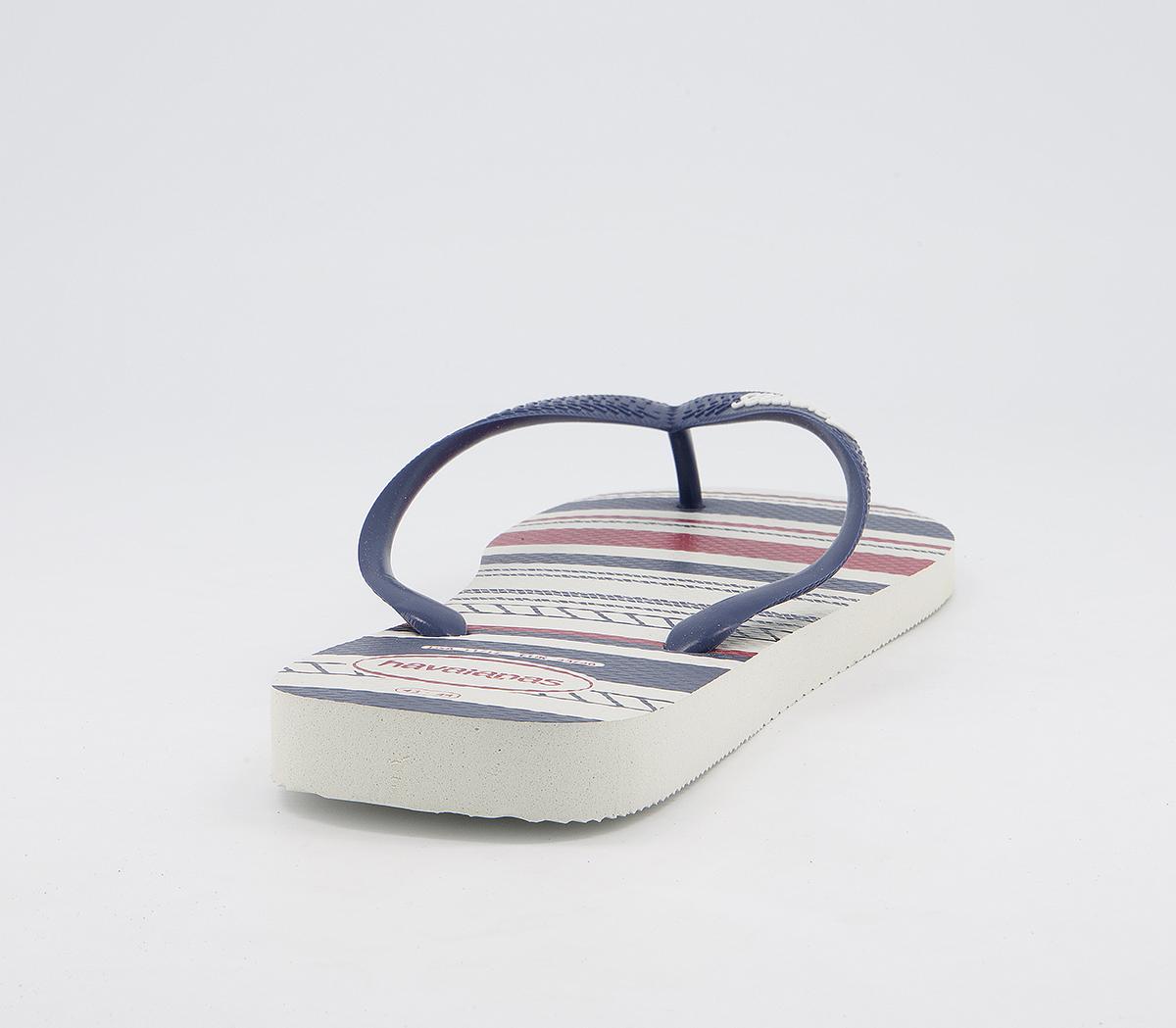 Havaianas Nautical Flip Flops Havaianas Nautical Flip Flops White Navy