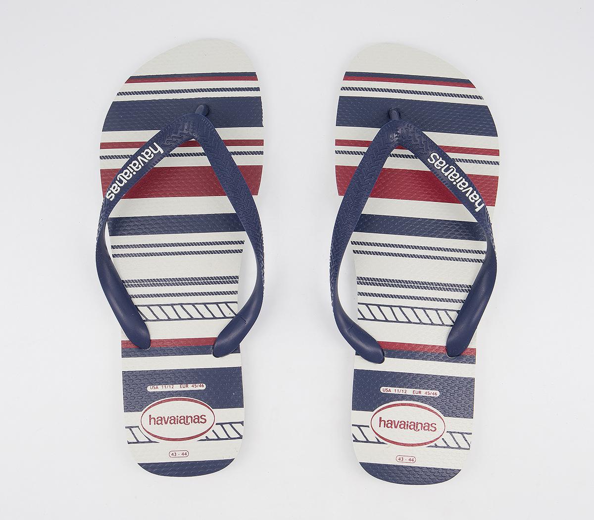 Havaianas Nautical Flip Flops Havaianas Nautical Flip Flops White Navy