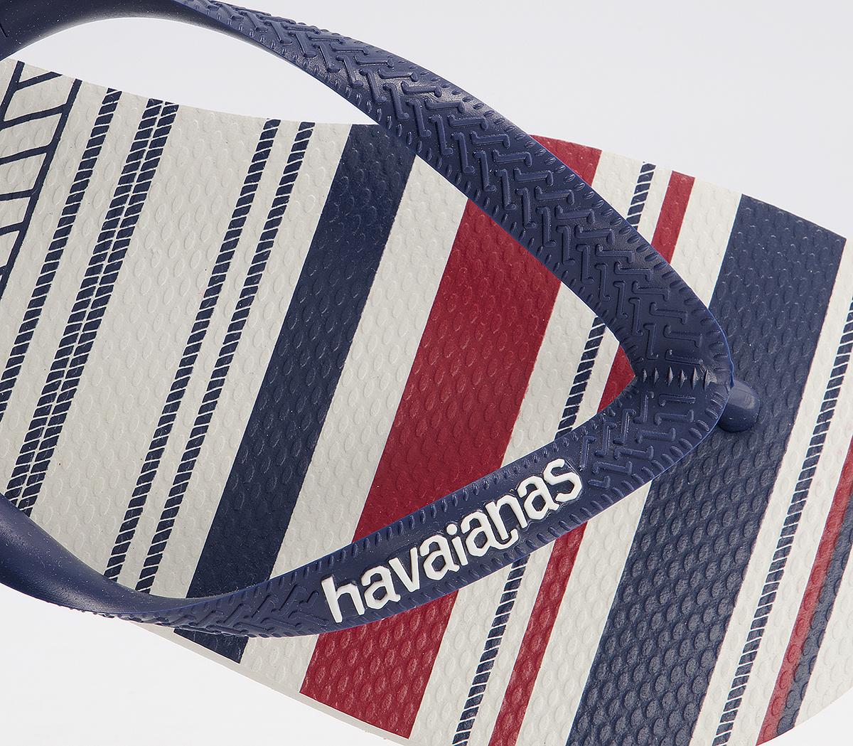 Havaianas Nautical Flip Flops Havaianas Nautical Flip Flops White Navy