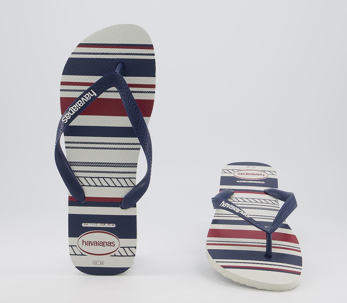 Havaianas Nautical Flip Flops Havaianas Nautical Flip Flops White Navy