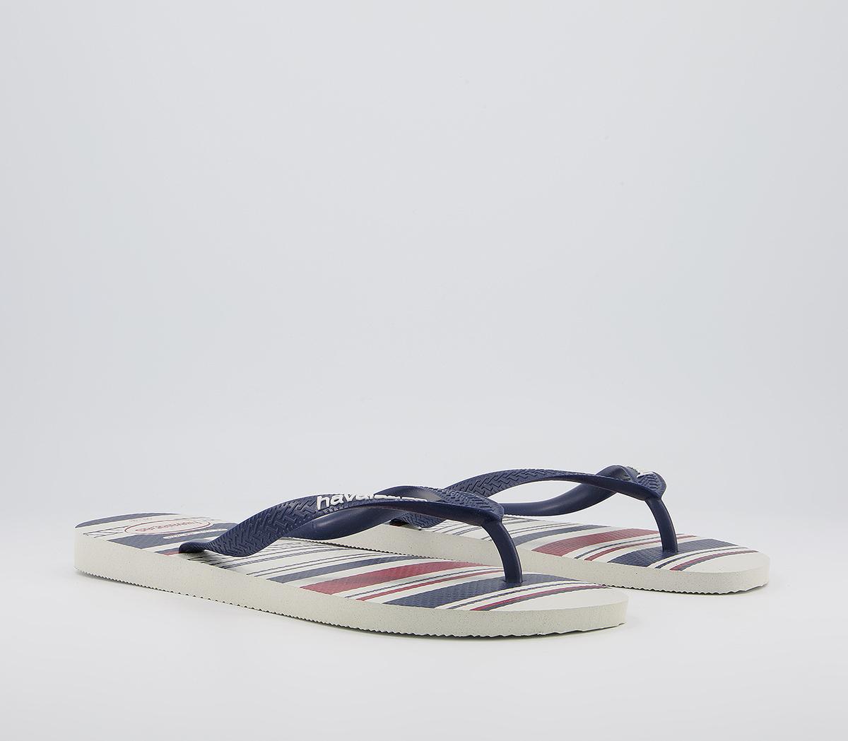 Havaianas Nautical Flip Flops Havaianas Nautical Flip Flops White Navy