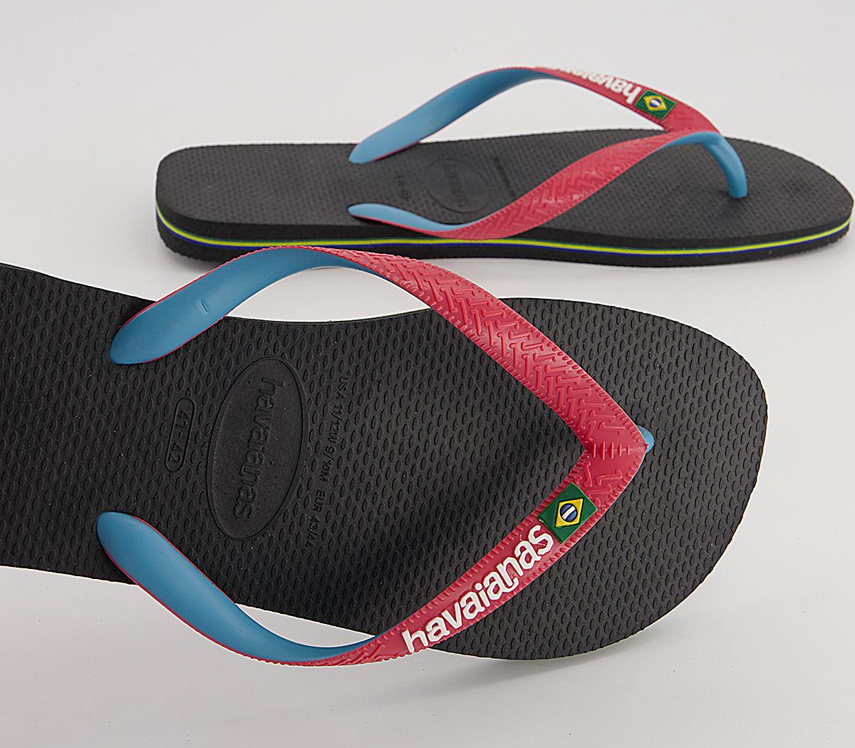 Havaianas Brasil Mix Flip Flops Havaianas Brasil Mix Flip Flops Black Red