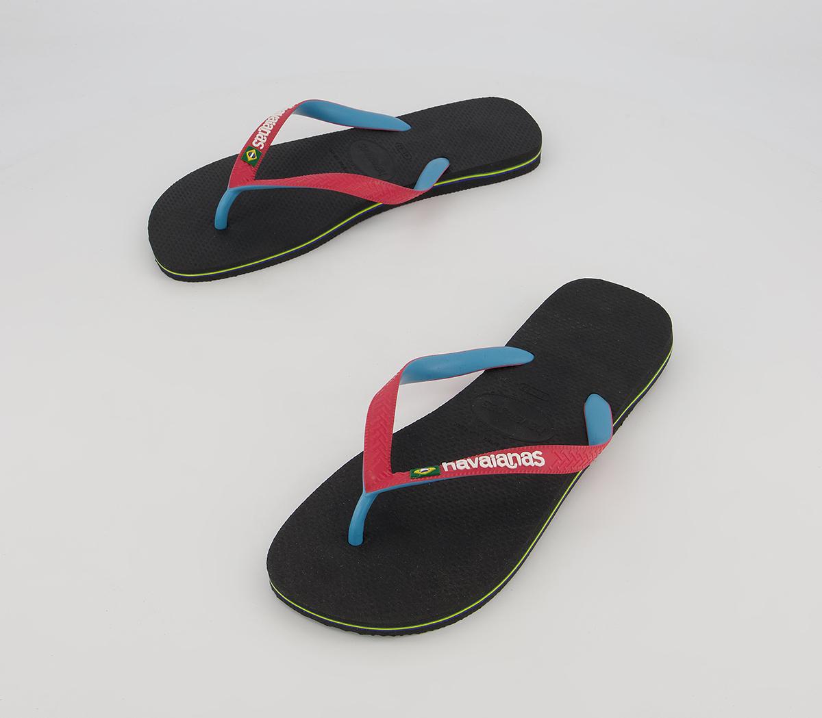 Havaianas Brasil Mix Flip Flops Havaianas Brasil Mix Flip Flops Black Red