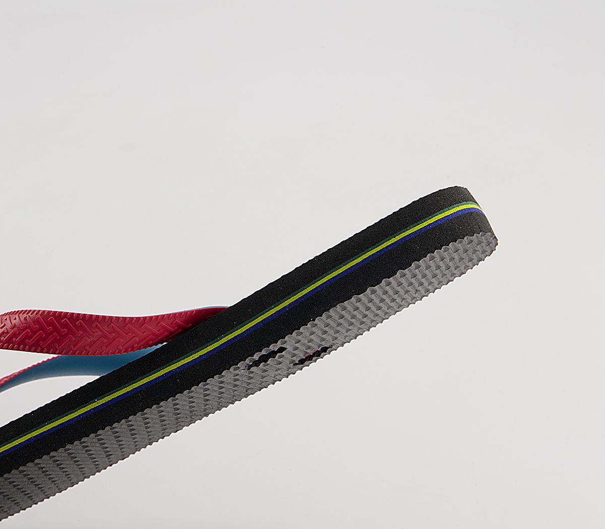 Havaianas Brasil Mix Flip Flops Havaianas Brasil Mix Flip Flops Black Red