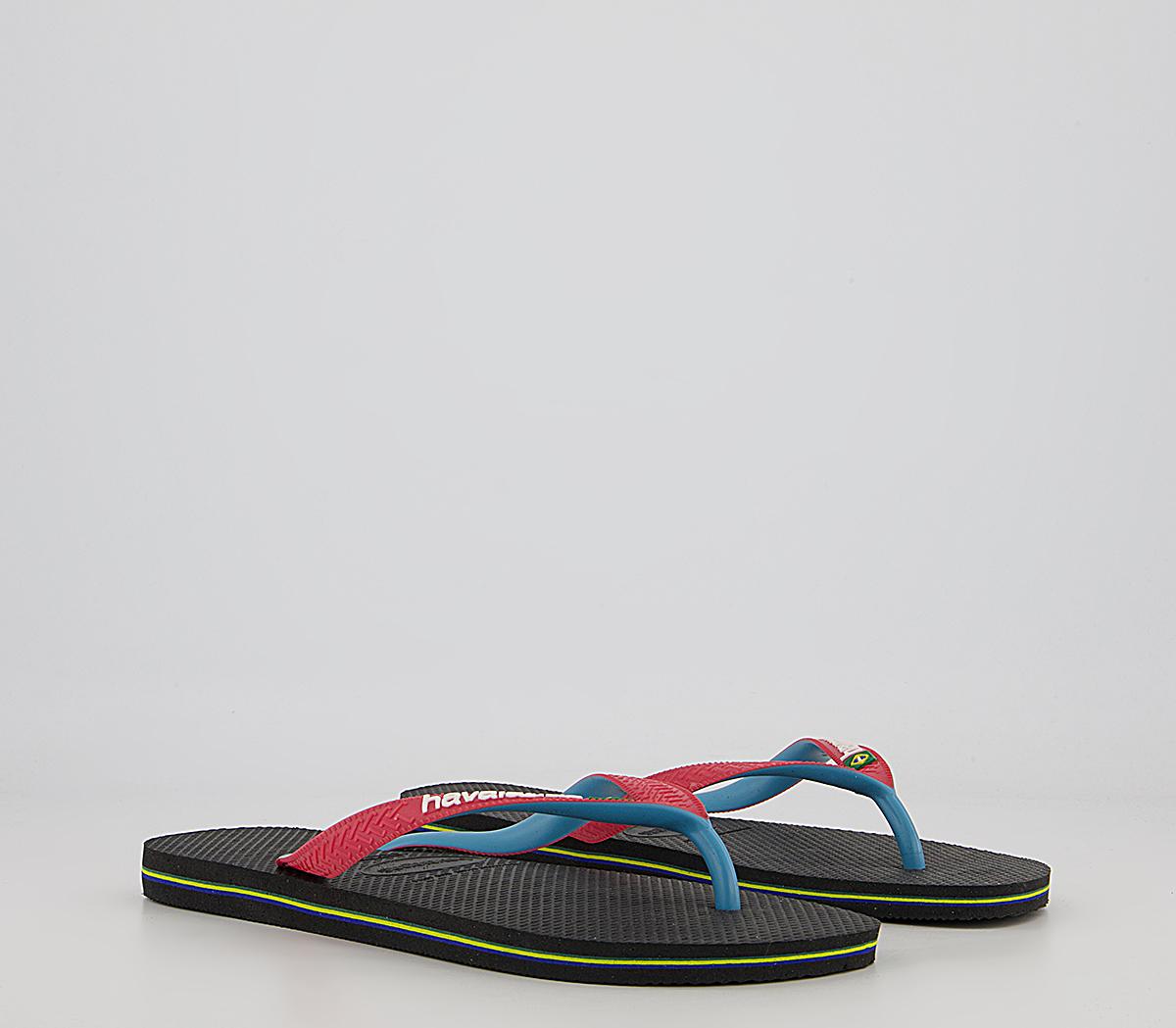 Havaianas Brasil Mix Flip Flops Havaianas Brasil Mix Flip Flops Black Red