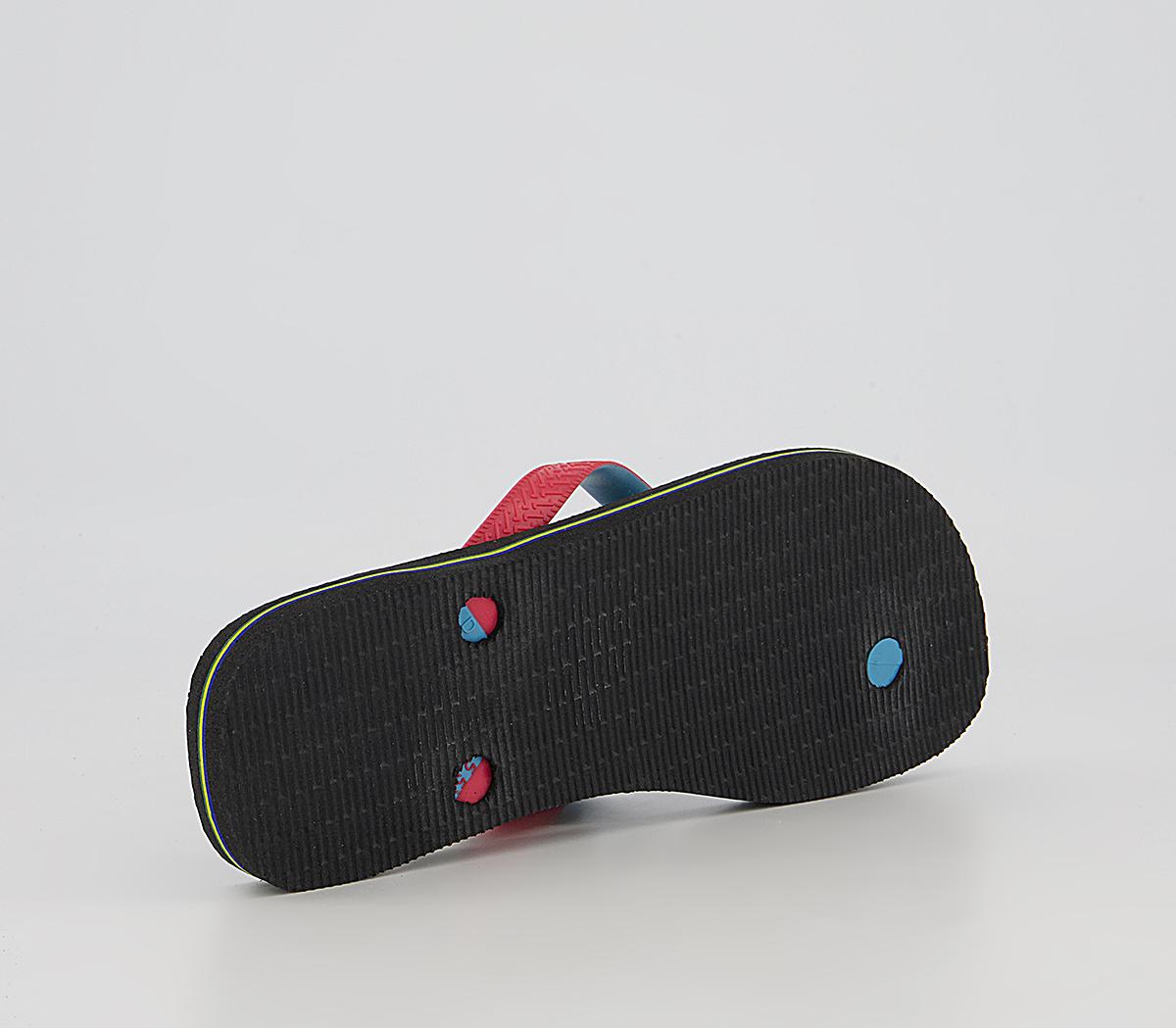 Havaianas Brasil Mix Flip Flops Havaianas Brasil Mix Flip Flops Black Red