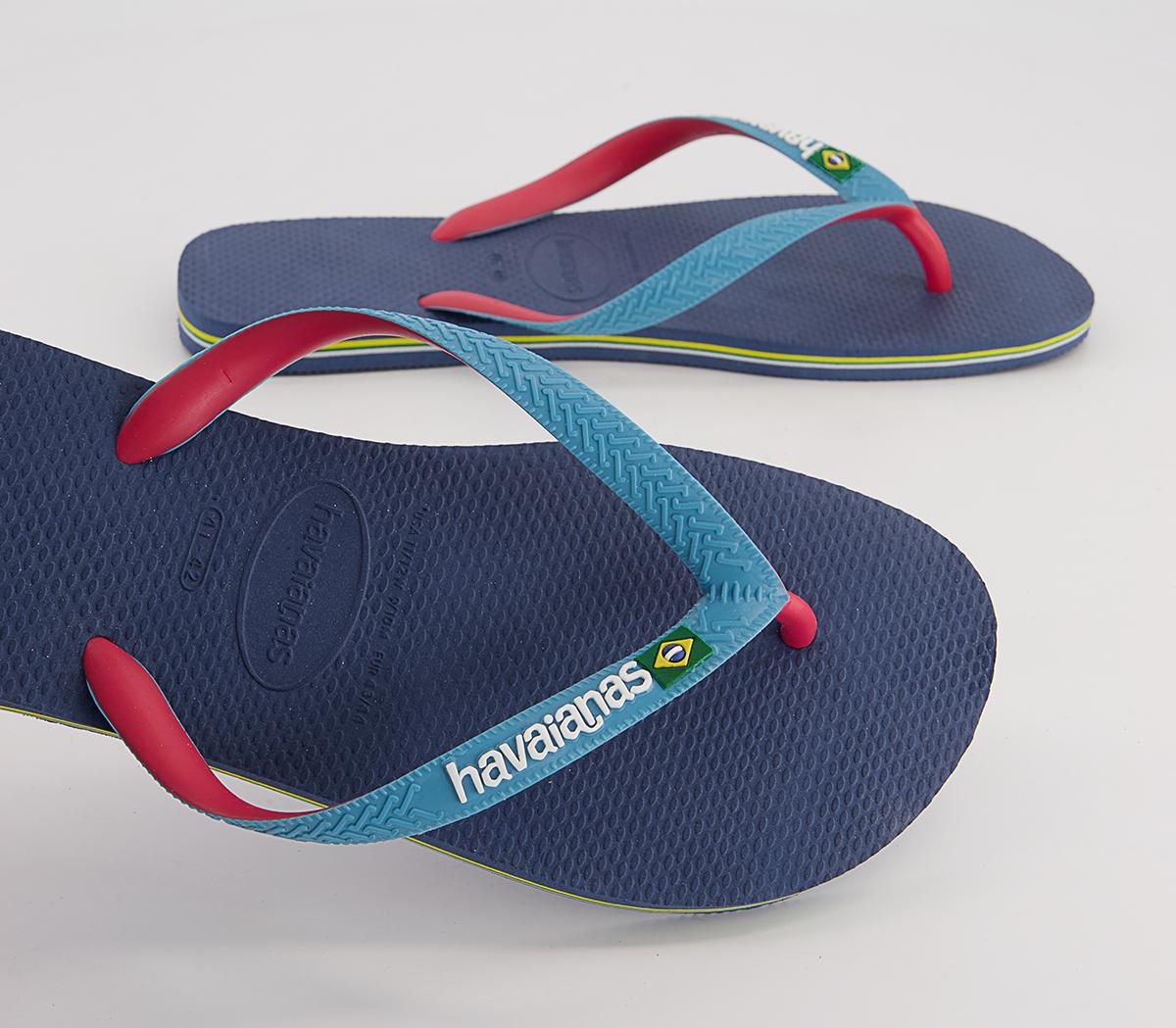 Havaianas Brasil Mix Flip Flops Havaianas Brasil Mix Flip Flops Indigo Blue