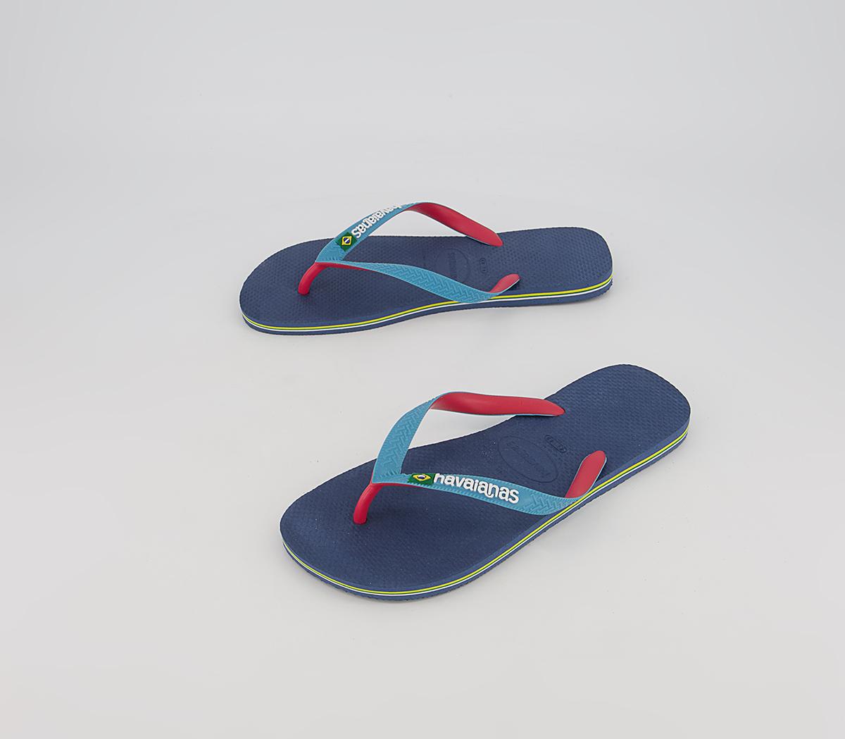 Havaianas Brasil Mix Flip Flops Havaianas Brasil Mix Flip Flops Indigo Blue
