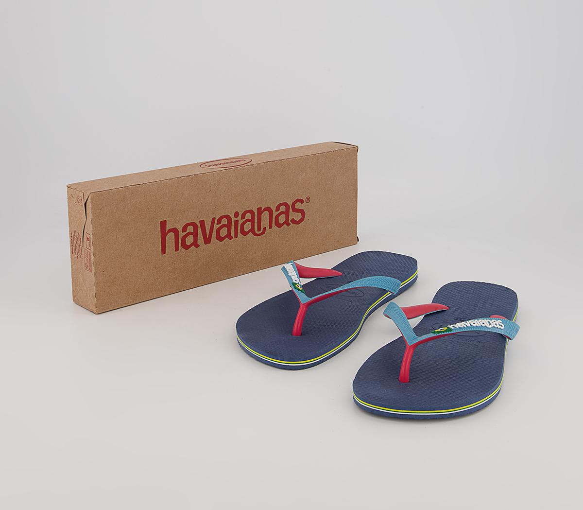 Havaianas Brasil Mix Flip Flops Havaianas Brasil Mix Flip Flops Indigo Blue