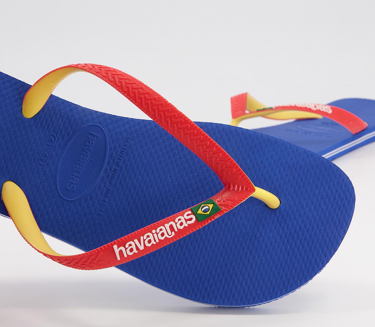 Havaianas Brasil Mix Flip Flops Havaianas Brasil Mix Flip Flops Blue Star White