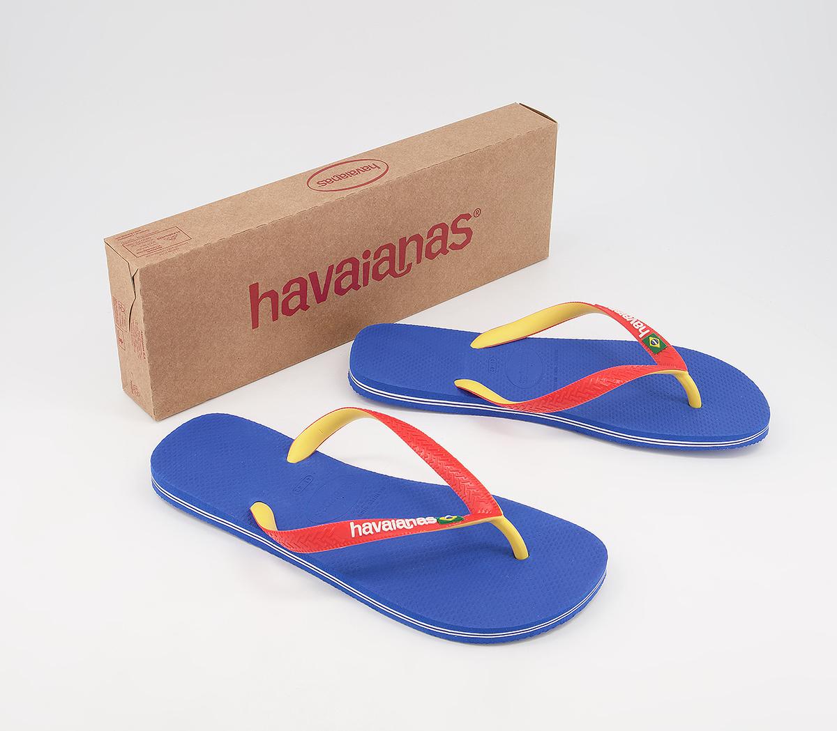 Havaianas Brasil Mix Flip Flops Havaianas Brasil Mix Flip Flops Blue Star White