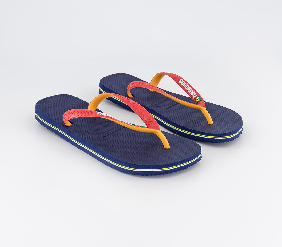 HavaianasBrasil Mix Flip FlopsNavy Blue Ruby Red