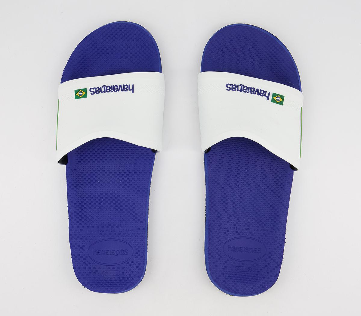 Havaianas Brasil Slides Havaianas Brasil Slides Blue White