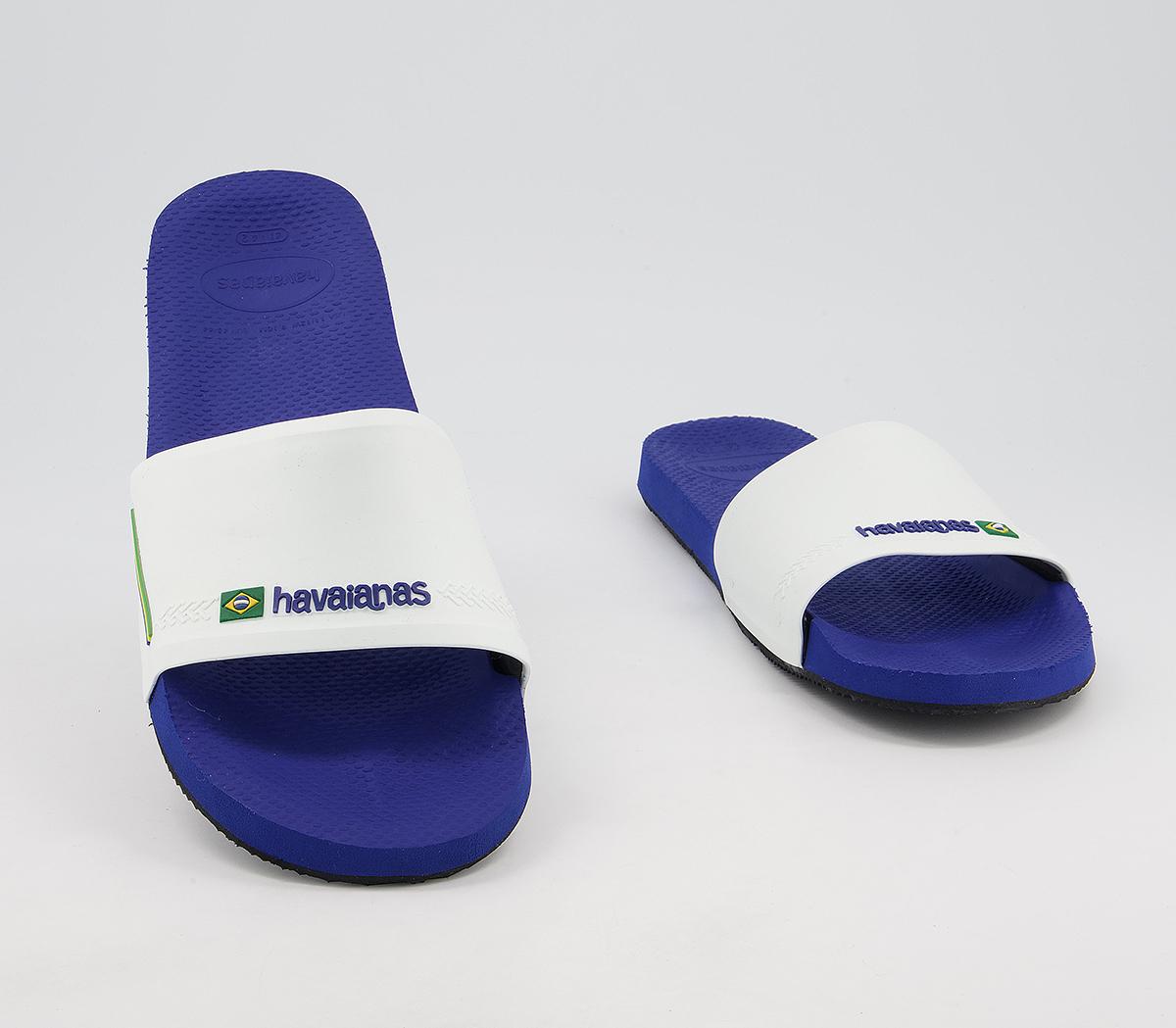 Havaianas Brasil Slides Havaianas Brasil Slides Blue White