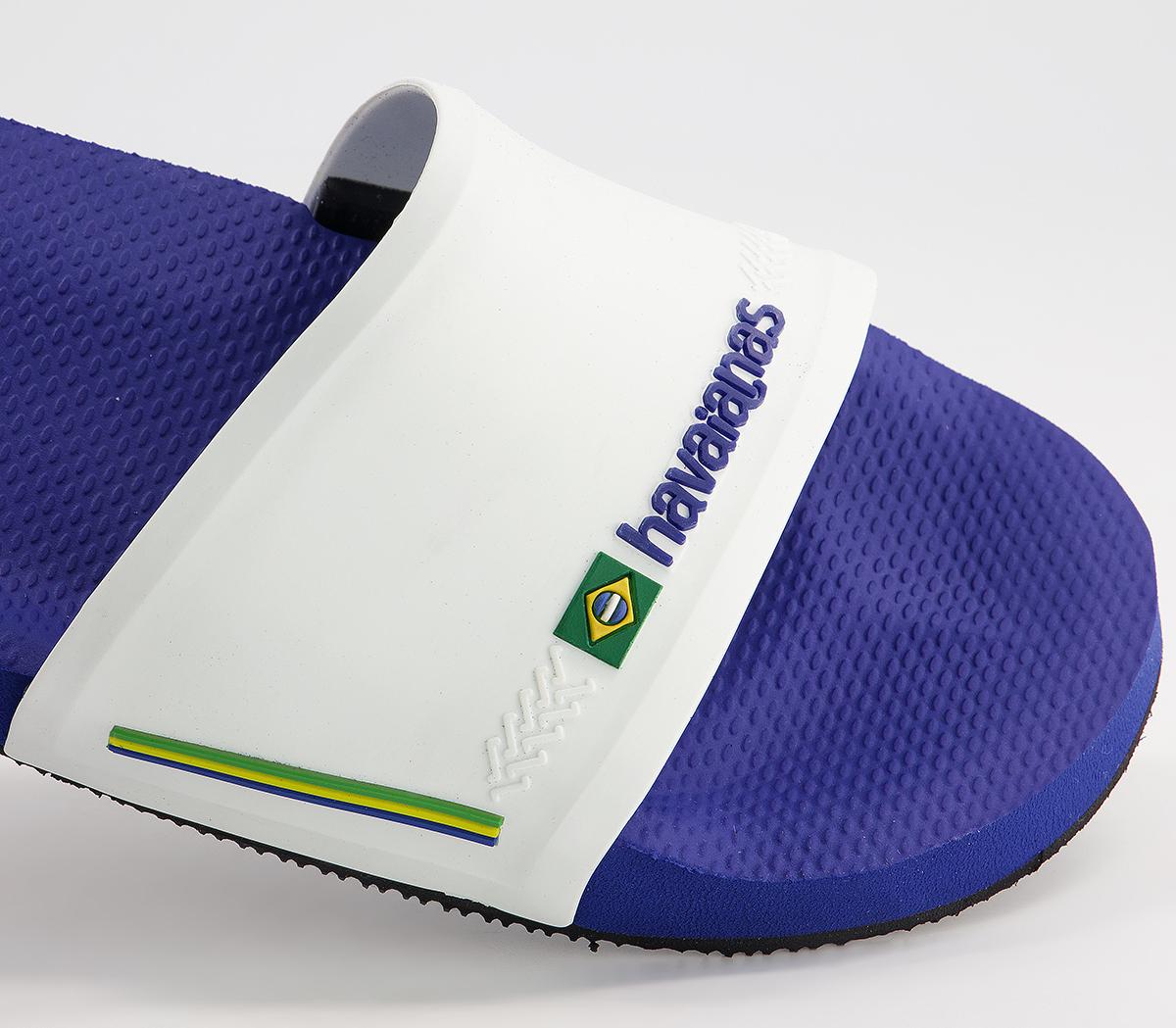 Havaianas Brasil Slides Havaianas Brasil Slides Blue White