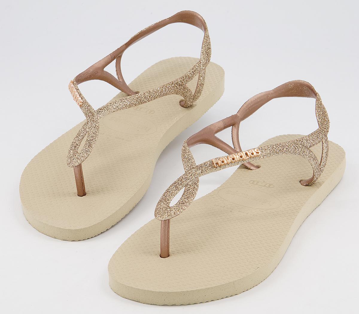 Havaianas Luna Premium Flip Flops Sand Grey - Women’s Sandals