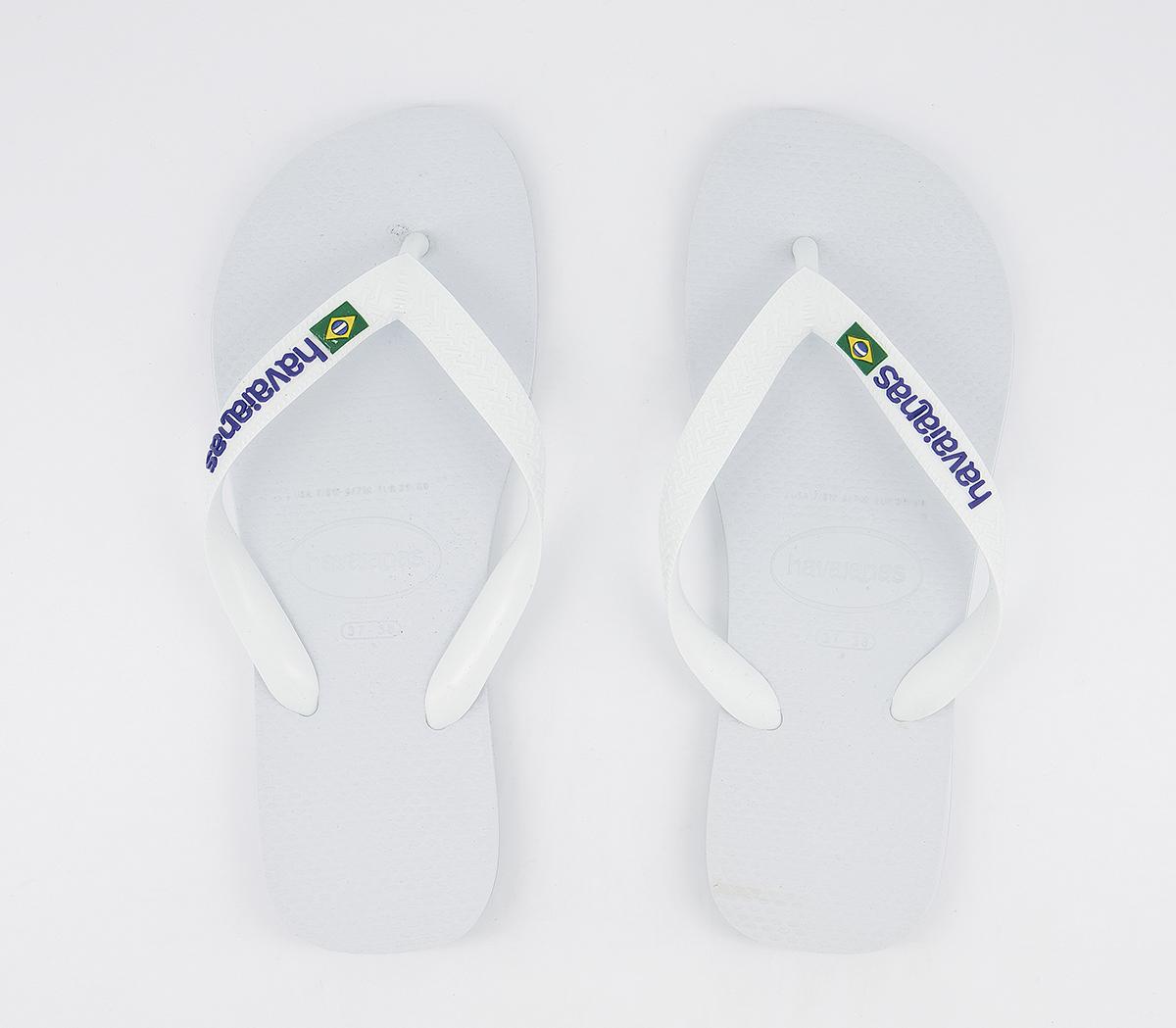 Havaianas Brasil Logo Flip Flops F Havaianas Brasil Logo Flip Flops F White