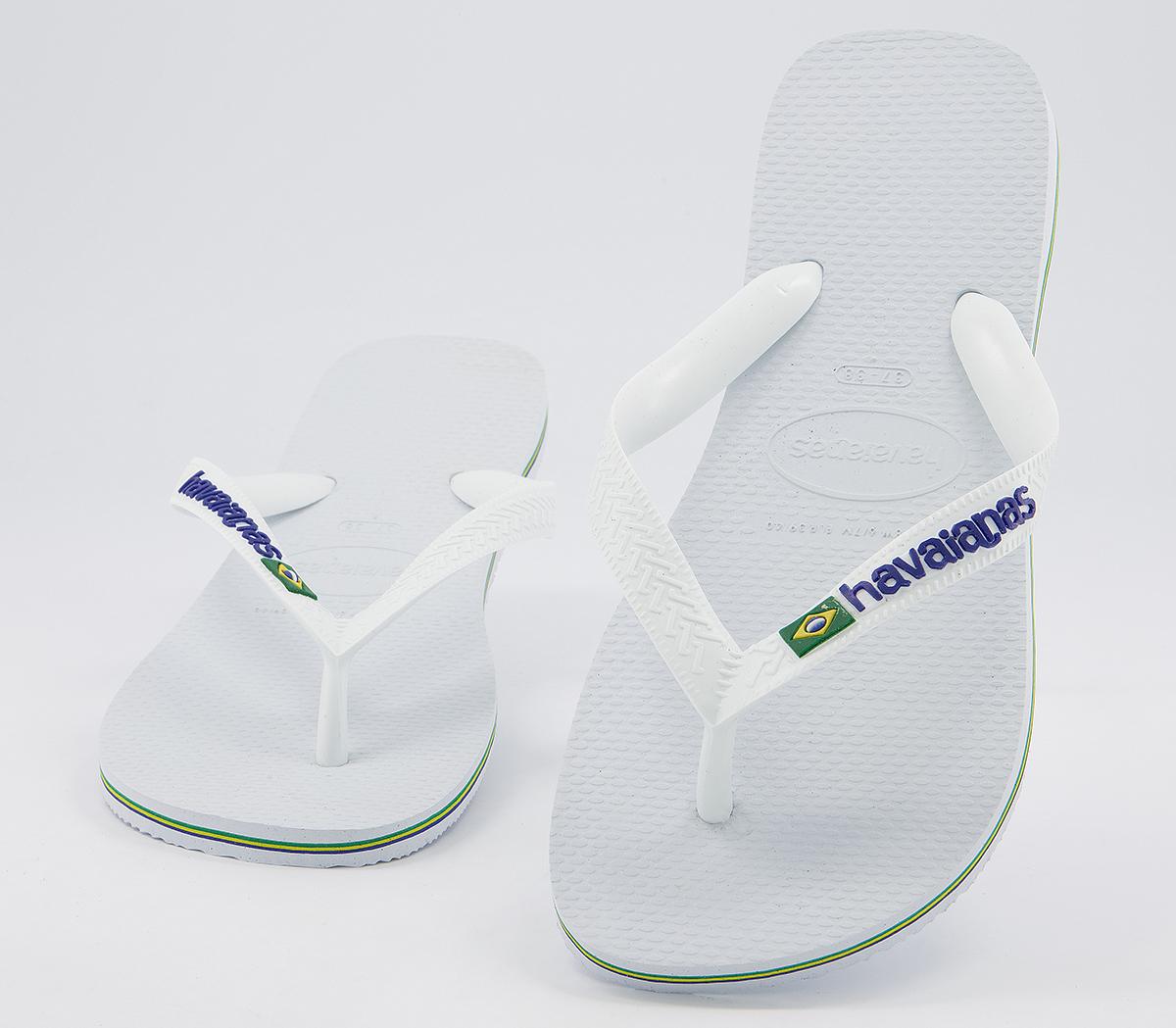 Havaianas Brasil Logo Flip Flops F Havaianas Brasil Logo Flip Flops F White