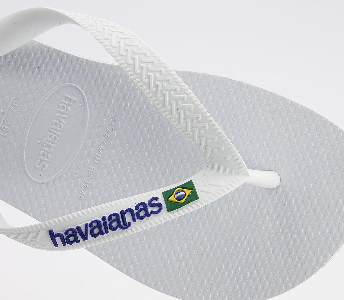 Havaianas Brasil Logo Flip Flops F Havaianas Brasil Logo Flip Flops F White