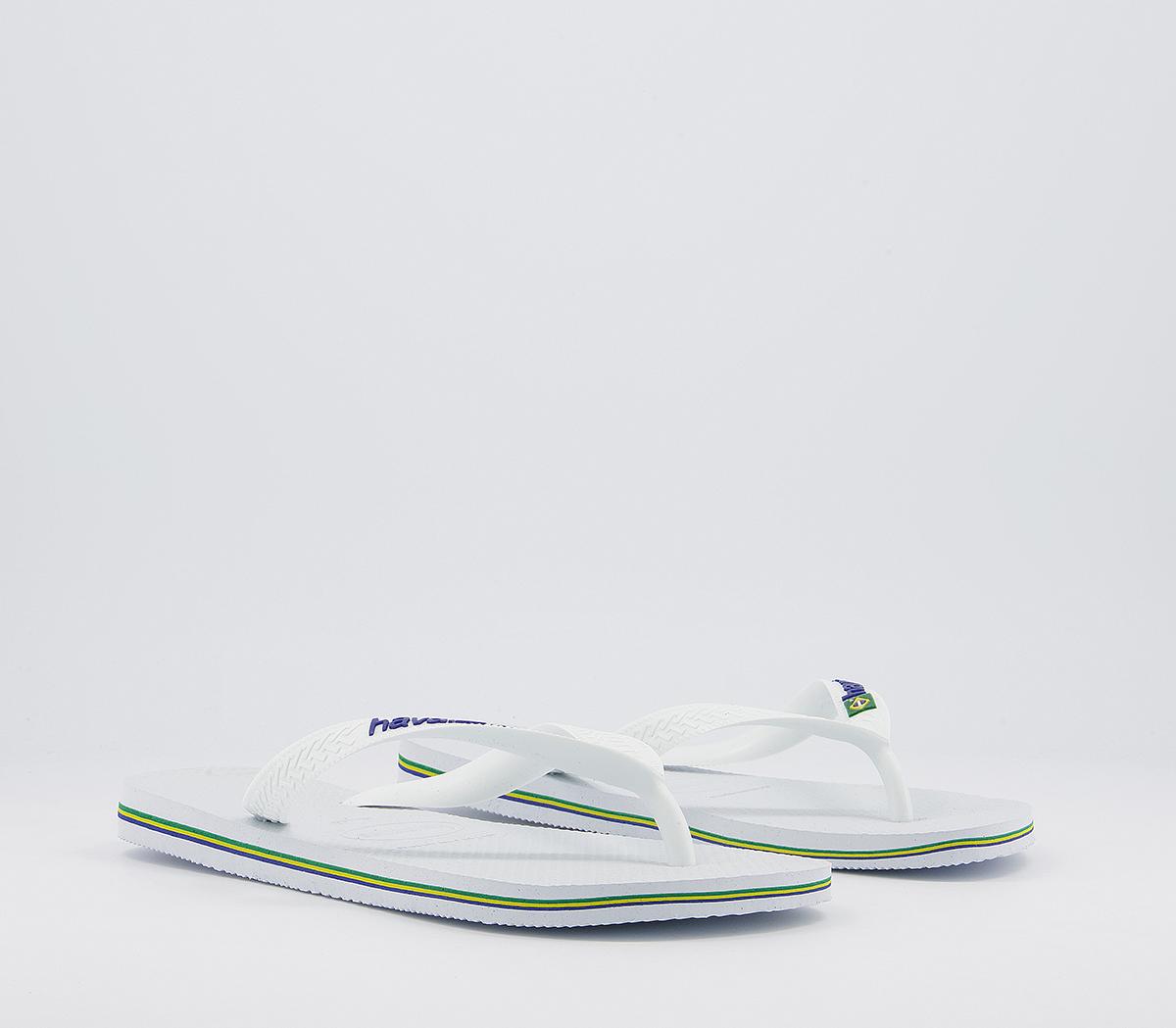 Havaianas Brasil Logo Flip Flops F Havaianas Brasil Logo Flip Flops F White