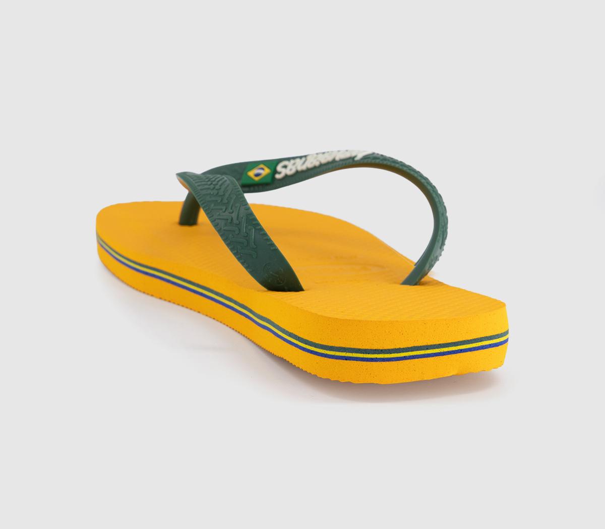 HavaianasBrasil Logo Flip FlopsYellow