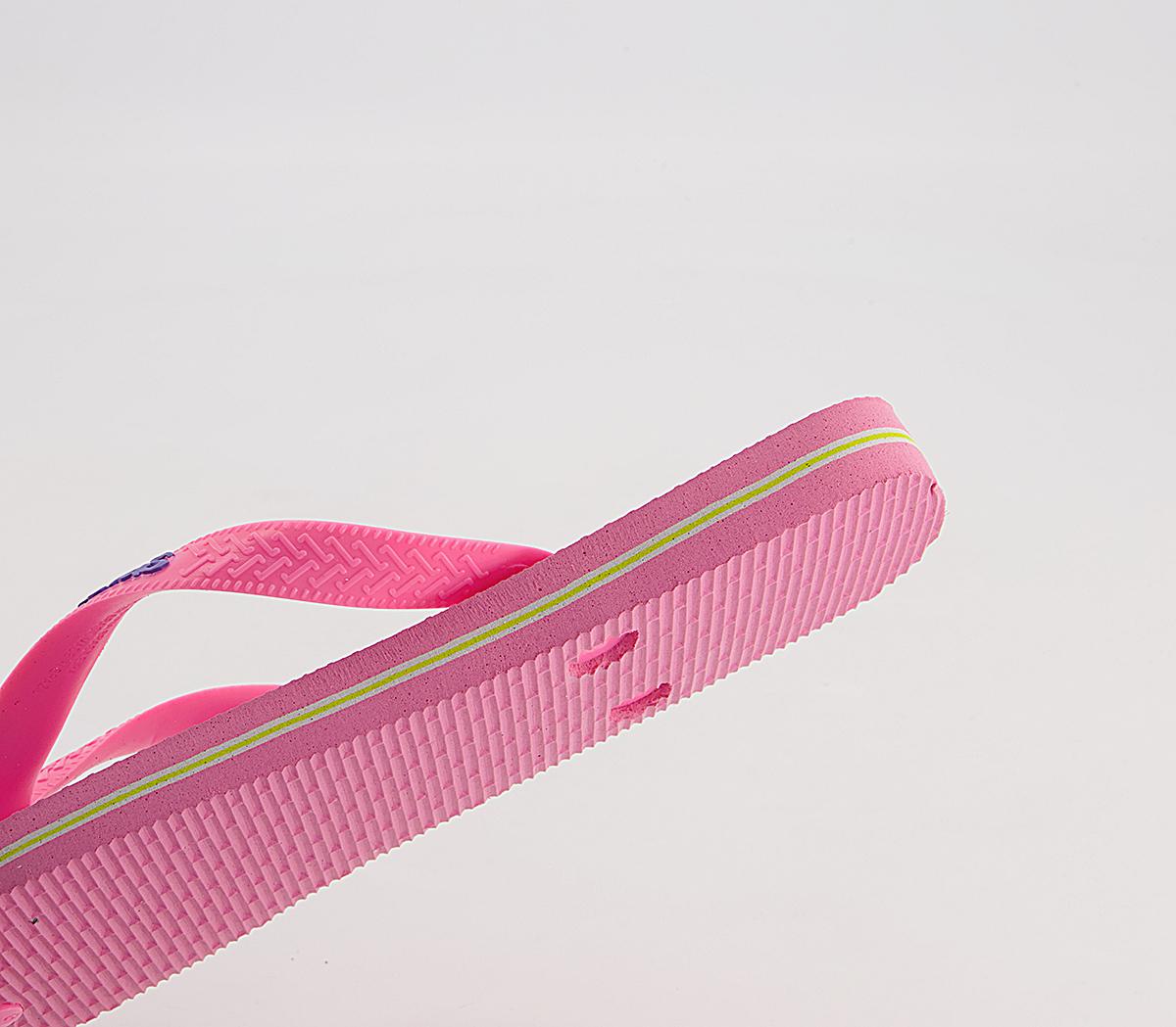 Havaianas Brasil Logo Flip Flops Havaianas Brasil Logo Flip Flops Crystal Rose Pink