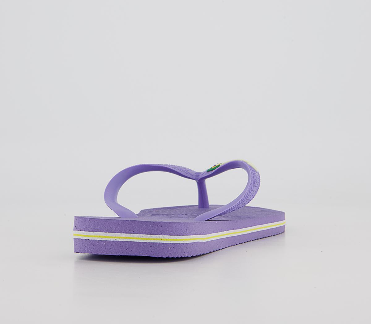 Havaianas Brasil Logo Flip Flops Havaianas Brasil Logo Flip Flops Purple Paisley