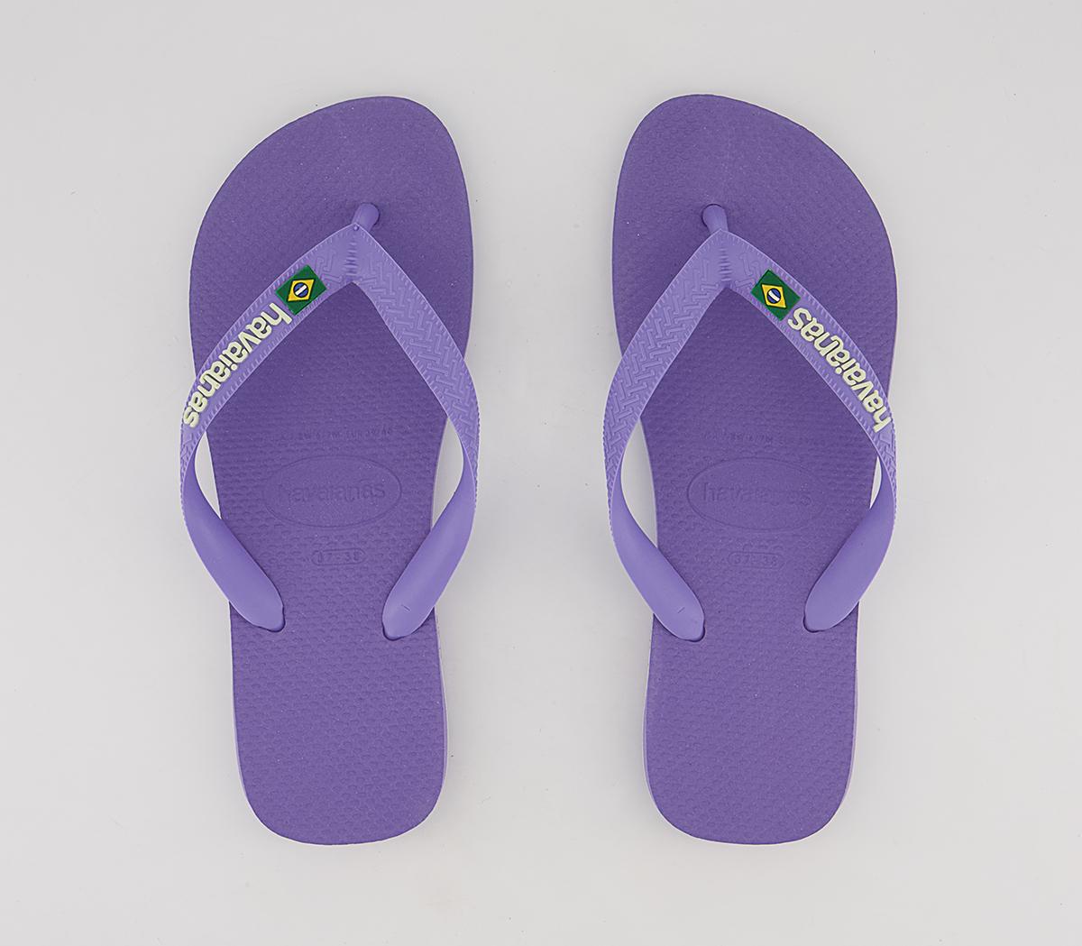 Havaianas Brasil Logo Flip Flops Havaianas Brasil Logo Flip Flops Purple Paisley