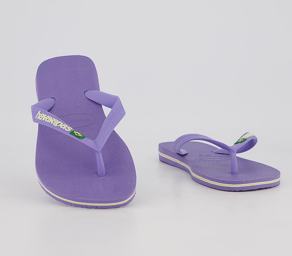 Havaianas Brasil Logo Flip Flops Havaianas Brasil Logo Flip Flops Purple Paisley
