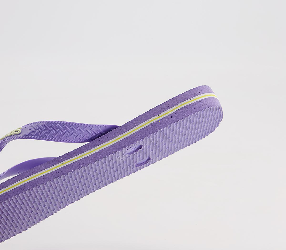 Havaianas Brasil Logo Flip Flops Havaianas Brasil Logo Flip Flops Purple Paisley