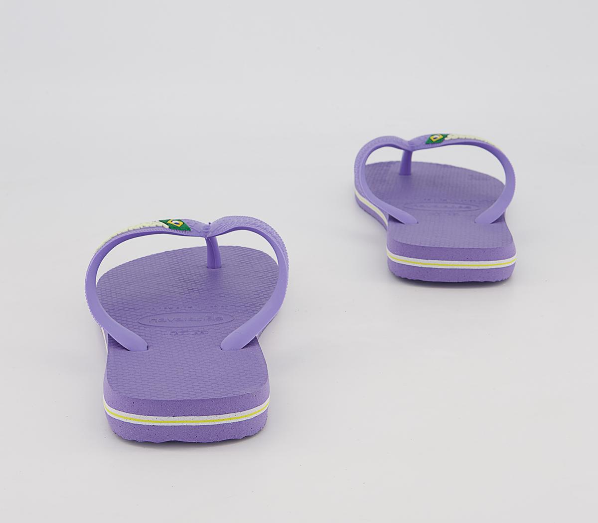 Havaianas Brasil Logo Flip Flops Havaianas Brasil Logo Flip Flops Purple Paisley