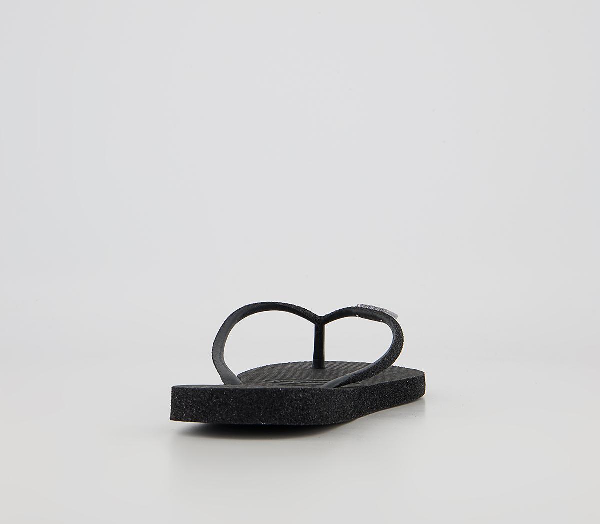 Havaianas Slim Sparkle II Flip Flops Havaianas Slim Sparkle II Flip Flops Black