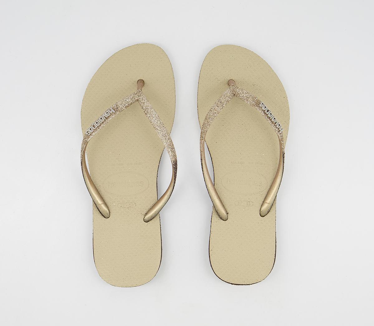 Havaianas Slim Sparkle II Flip Flops Havaianas Slim Sparkle II Flip Flops Sand Grey