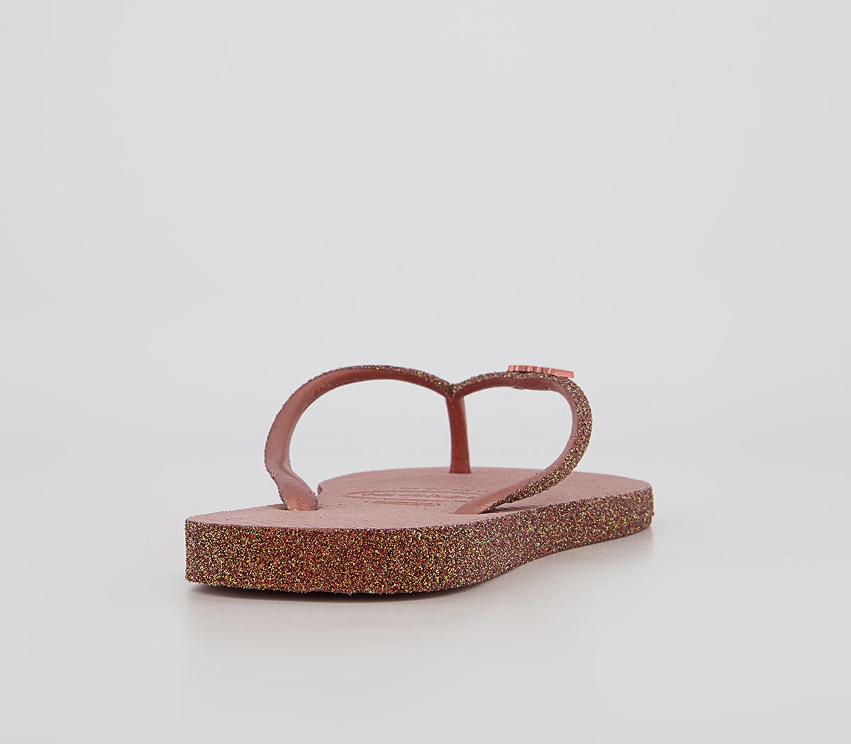 Havaianas Slim Sparkle II Flip Flops Havaianas Slim Sparkle II Flip Flops Crocus Rose