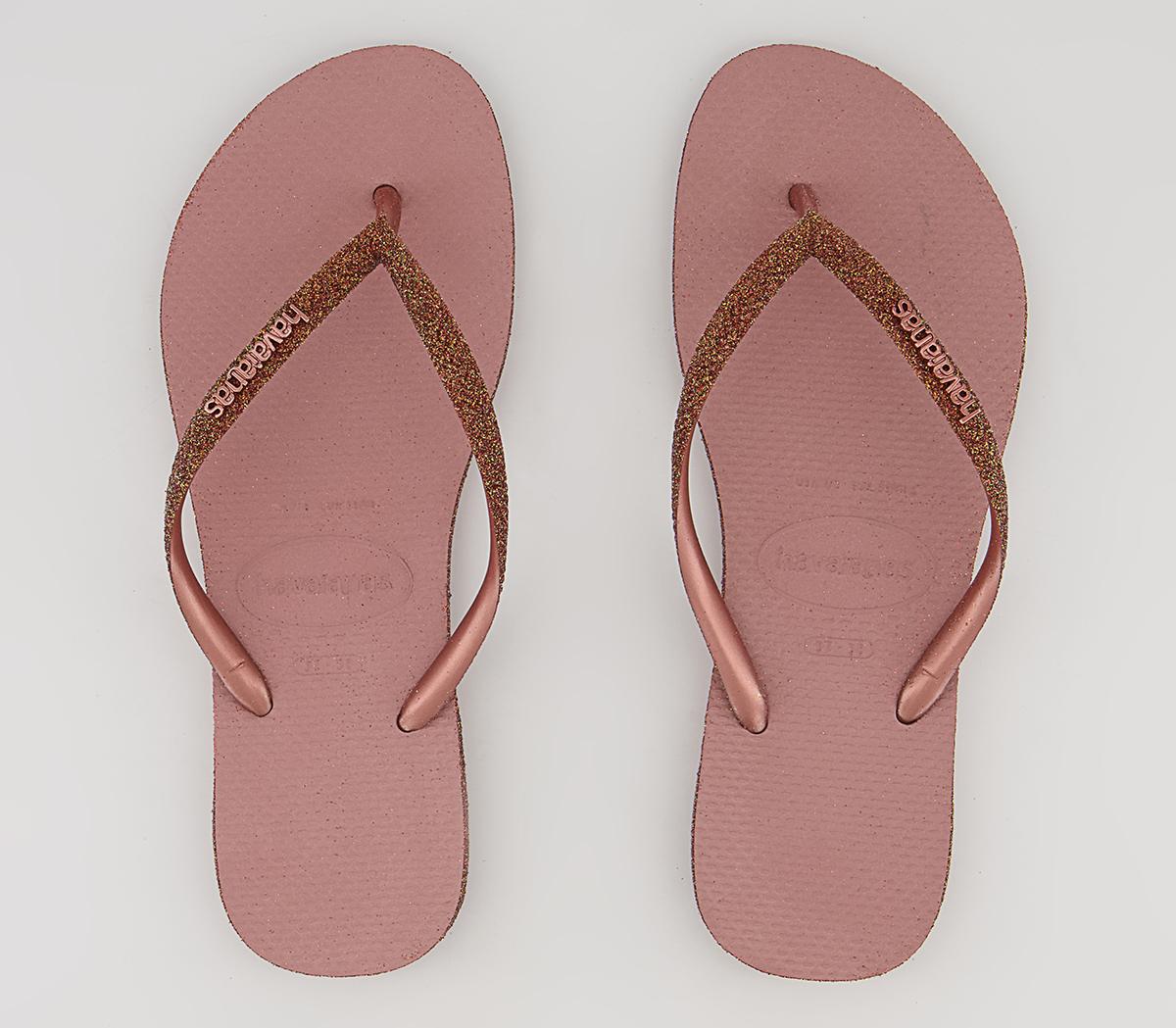 Havaianas Slim Sparkle II Flip Flops Havaianas Slim Sparkle II Flip Flops Crocus Rose