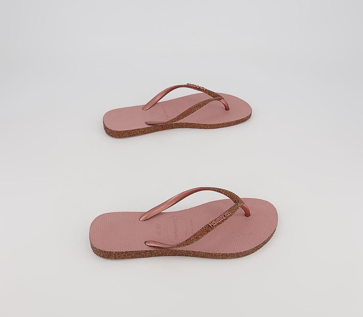 Havaianas Slim Sparkle II Flip Flops Havaianas Slim Sparkle II Flip Flops Crocus Rose