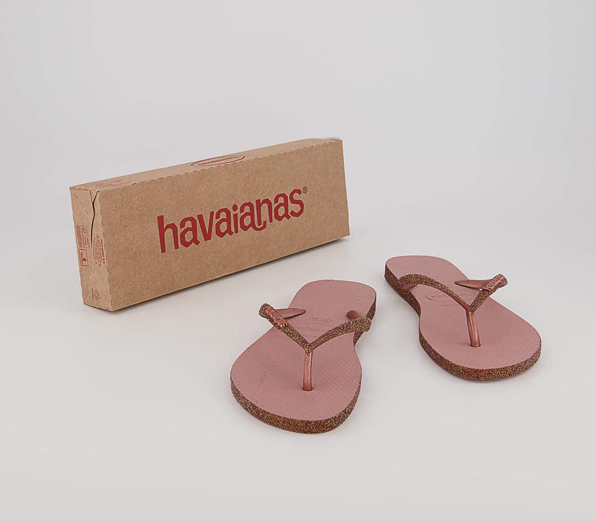 Havaianas Slim Sparkle II Flip Flops Havaianas Slim Sparkle II Flip Flops Crocus Rose