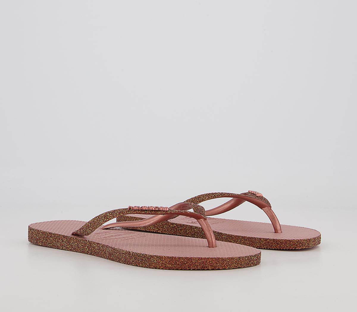 Havaianas Slim Sparkle II Flip Flops Havaianas Slim Sparkle II Flip Flops Crocus Rose