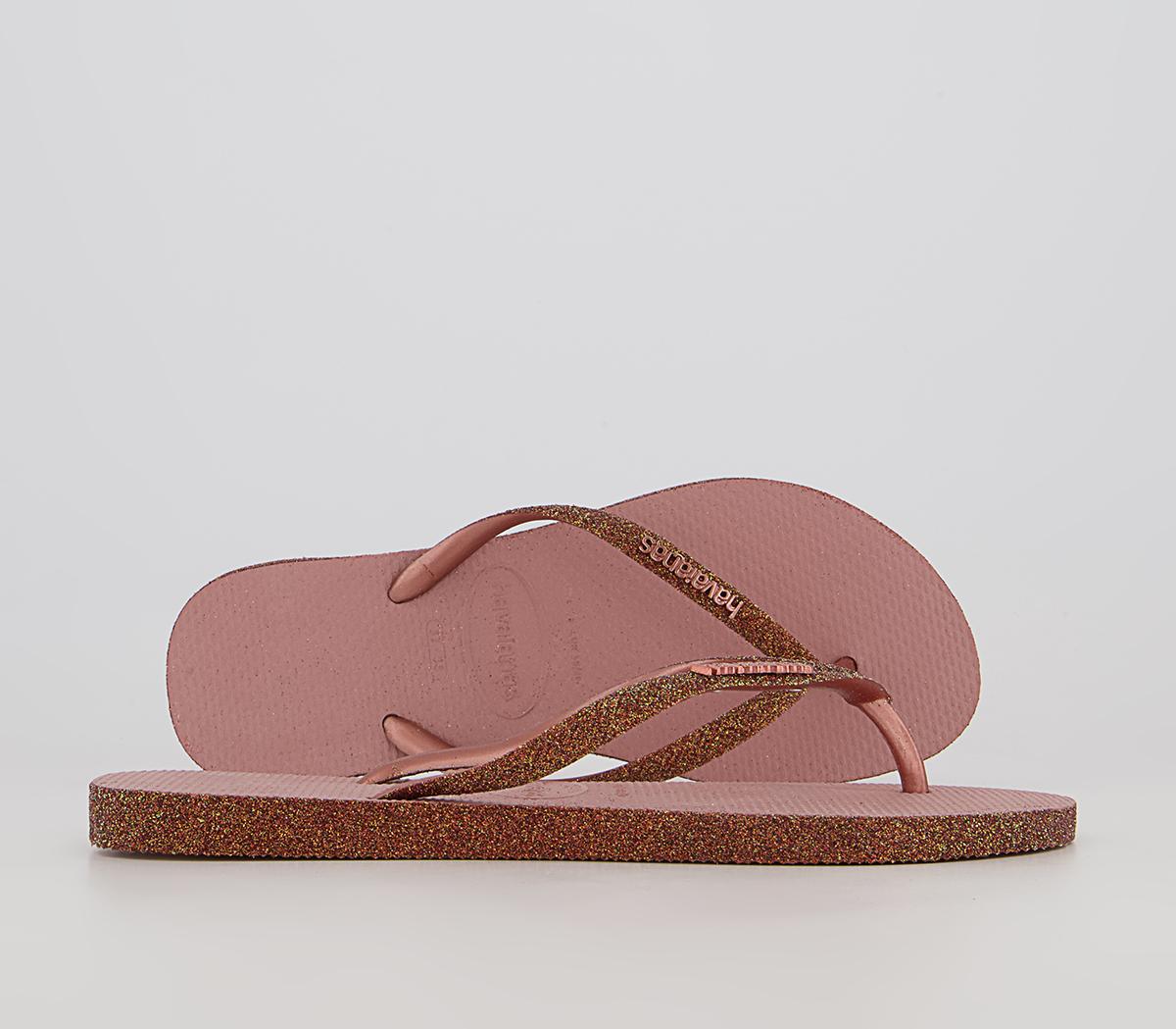 Havaianas Slim Sparkle II Flip Flops Havaianas Slim Sparkle II Flip Flops Crocus Rose