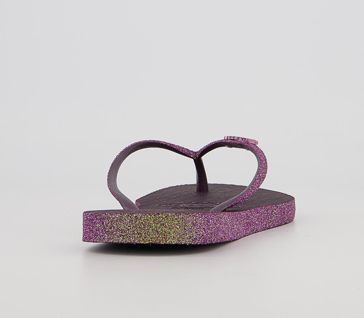Havaianas Slim Sparkle Ii Flip Flops Havaianas Slim Sparkle Ii Flip Flops Aubergine