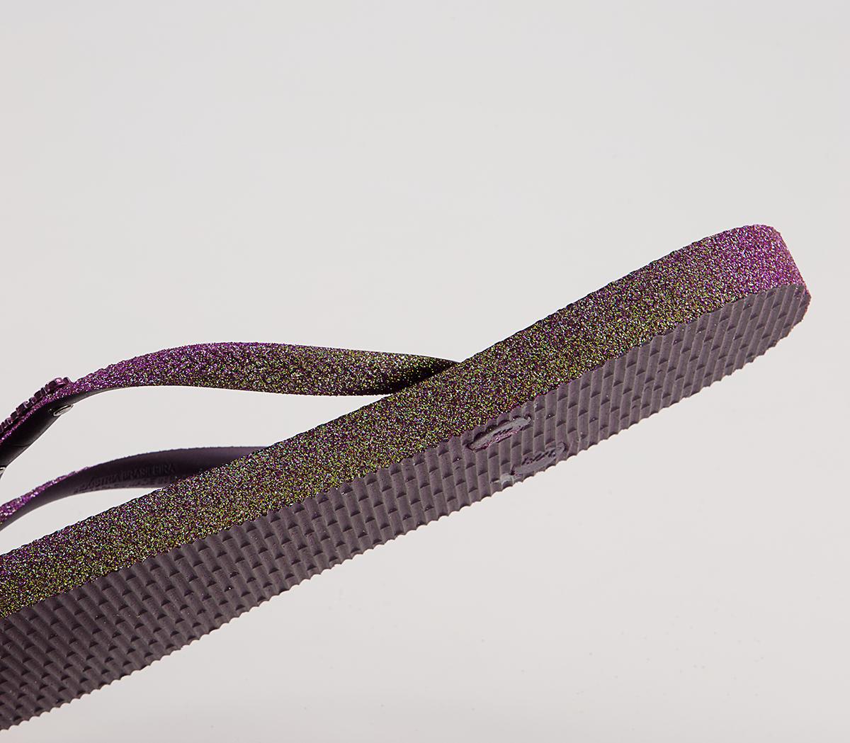 Havaianas Slim Sparkle Ii Flip Flops Havaianas Slim Sparkle Ii Flip Flops Aubergine