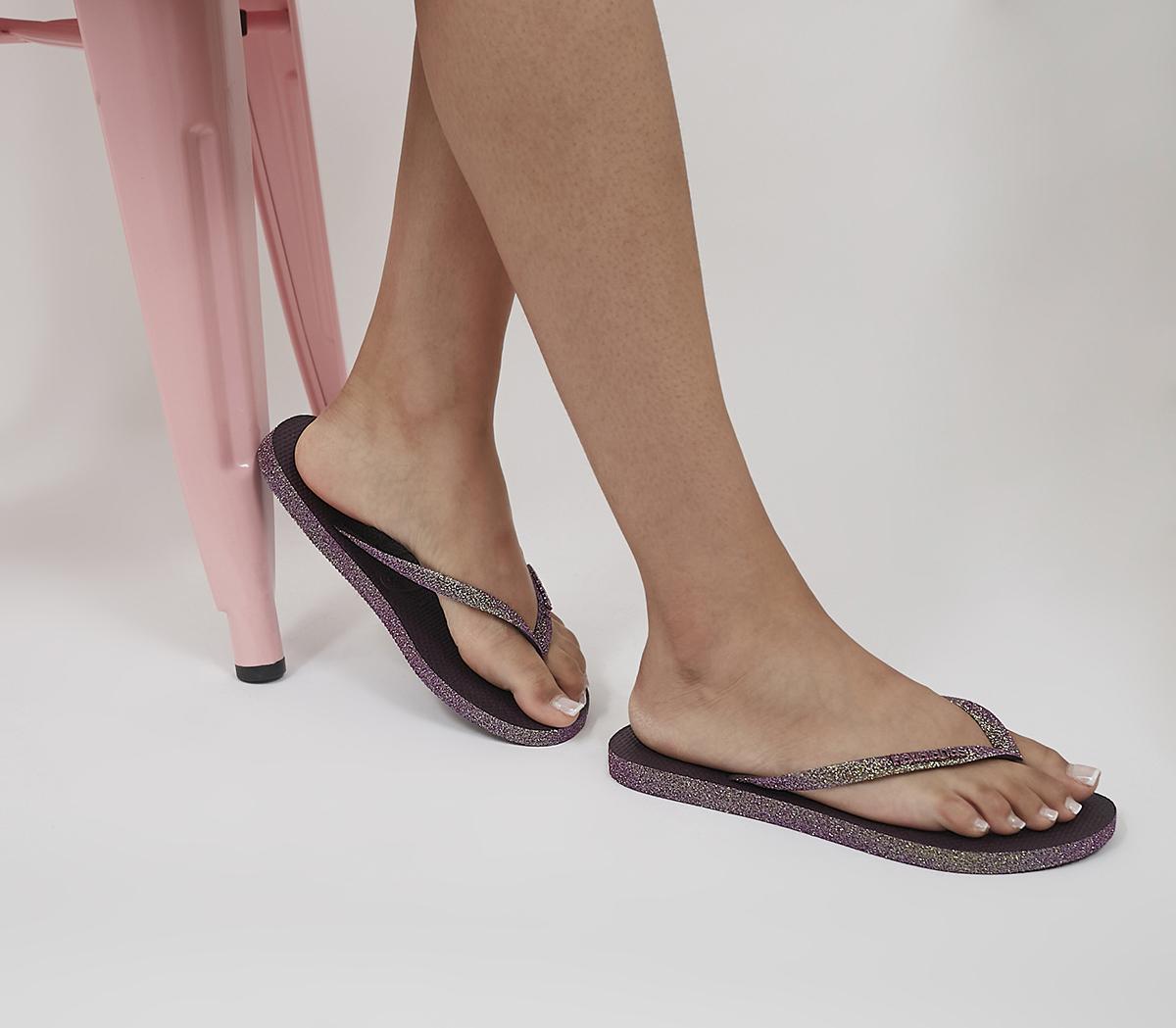 Aubergine havaianas hot sale slim