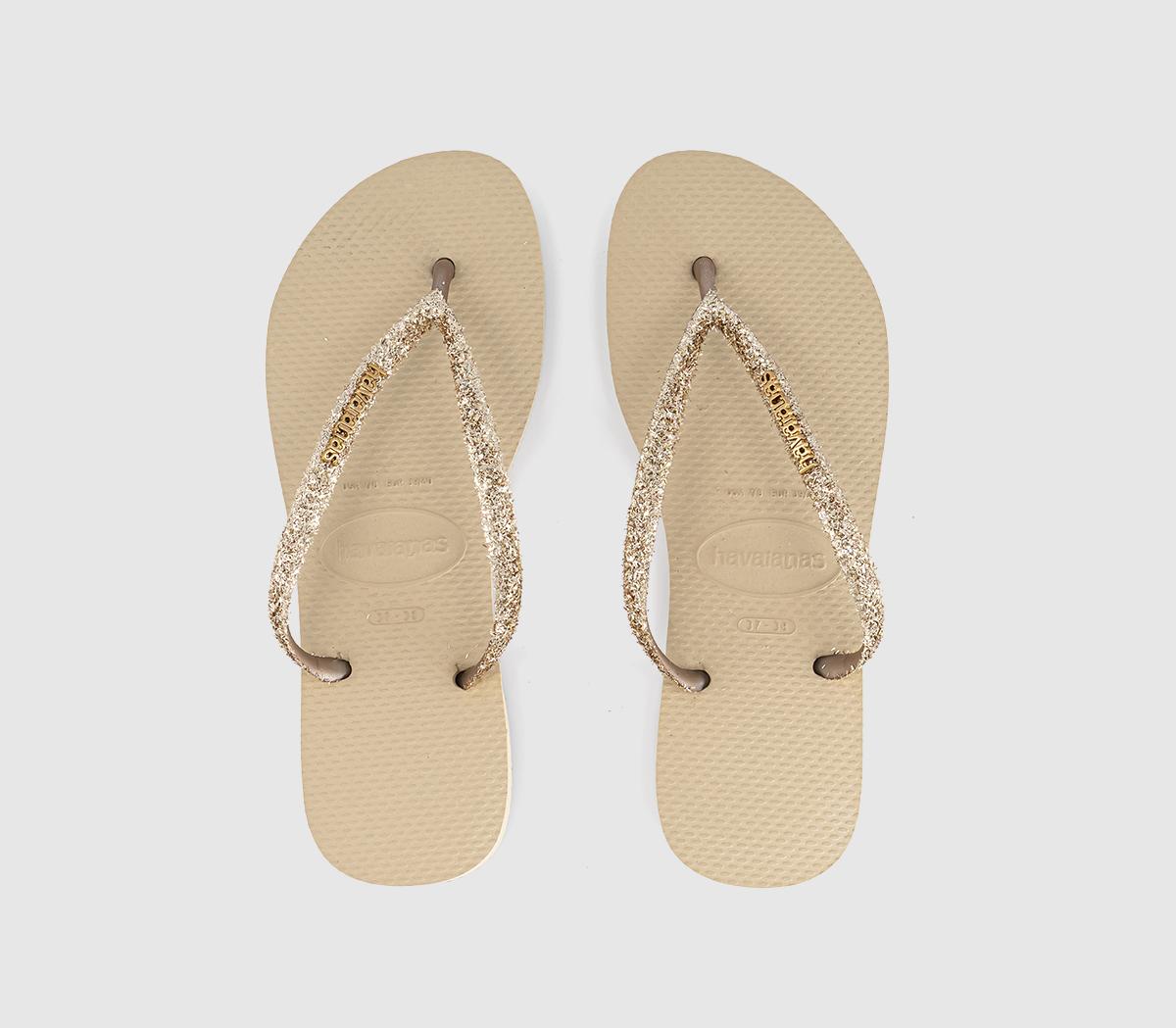 HavaianasSlim Glitter II Flip FlopsGolden Light
