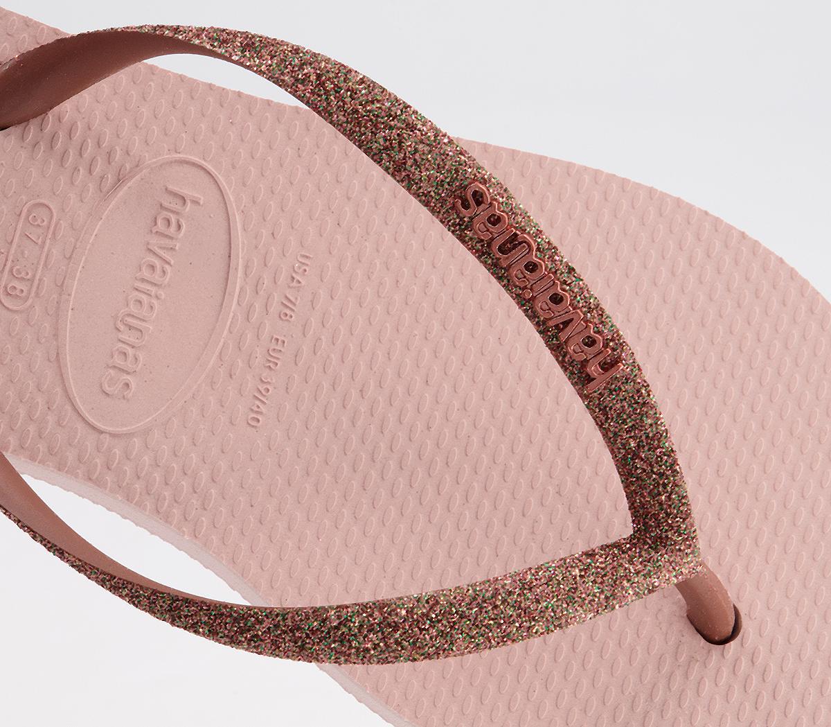 Havaianas Slim Flatform Glitter Flip Flops Havaianas Slim Flatform Glitter Flip Flops Ballet Rose