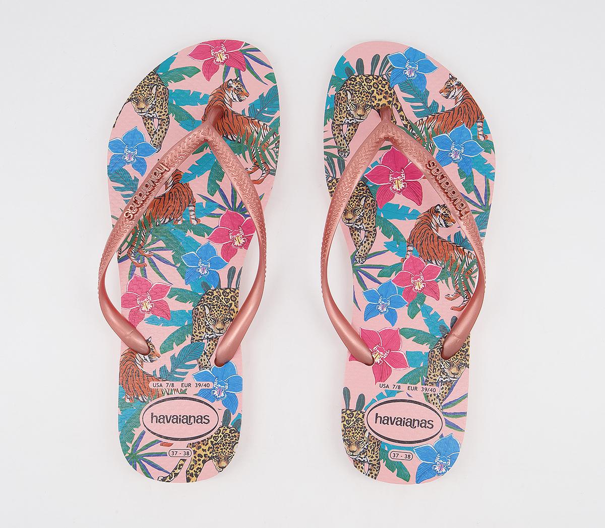 Havaianas Slim Tropical Flip Flops Havaianas Slim Tropical Flip Flops Ballet Rose