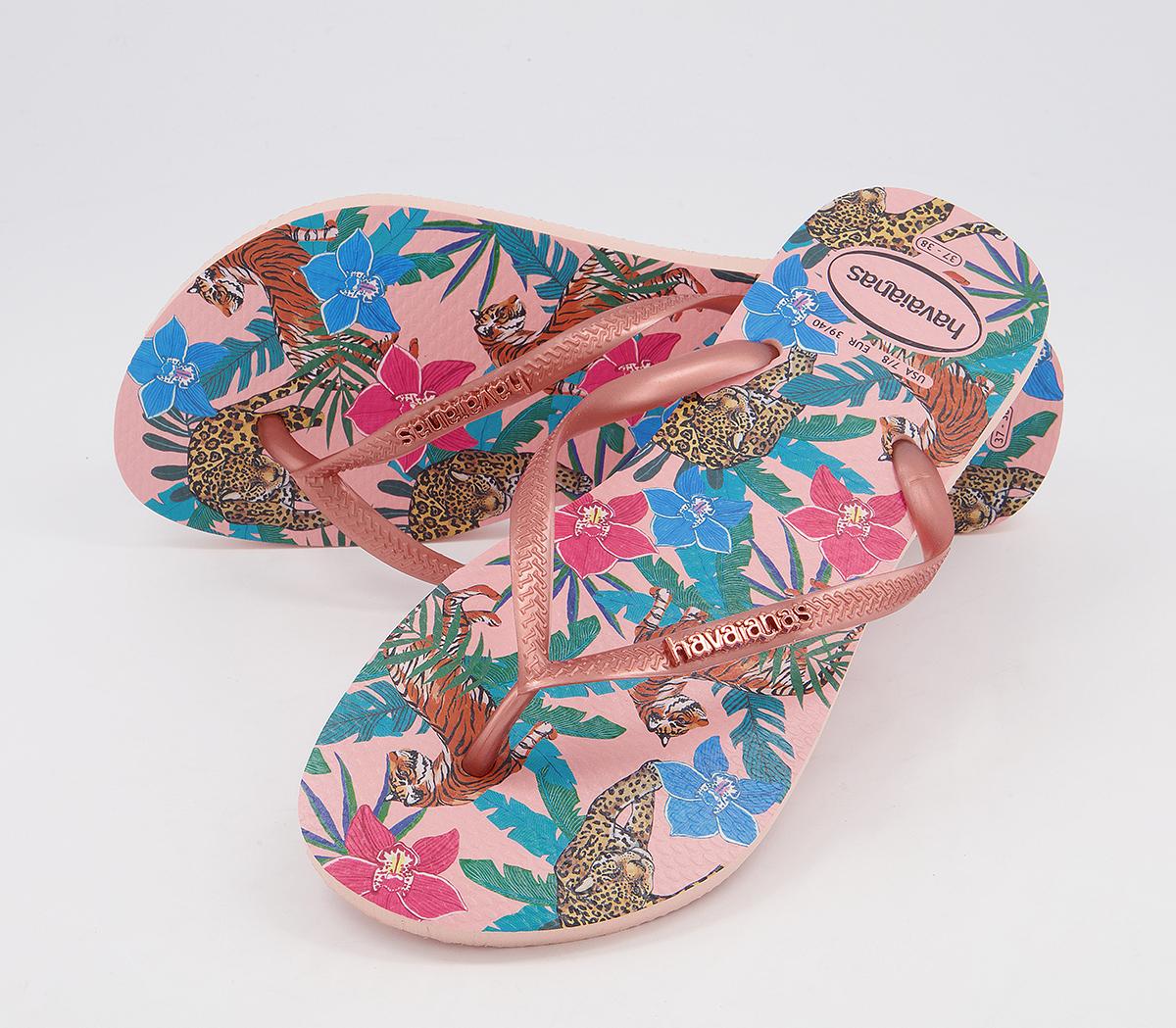 Havaianas Slim Tropical Flip Flops Havaianas Slim Tropical Flip Flops Ballet Rose
